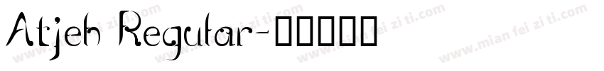 Atjeh Regular字体转换